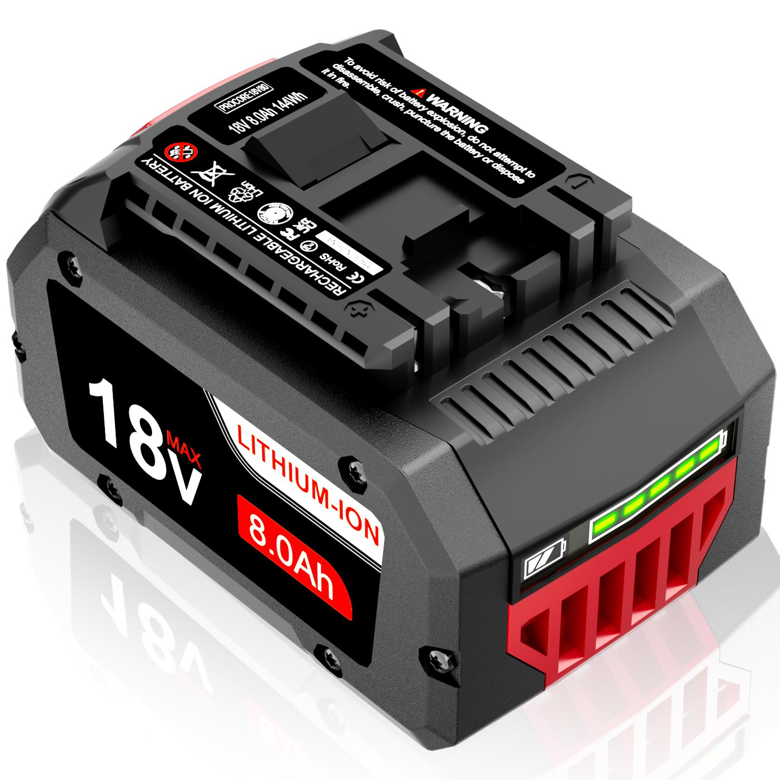 New 8.0Ah For Bosch 18V Li-Ion Battery BAT620 BAT609 Professional GBA 3165140791649