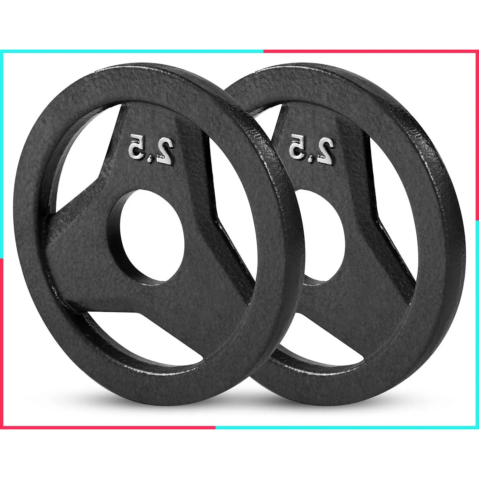 Olympic 2-Inch Grip Plates and Bumper Plates for Barbell - Single or Set of 2, Multiple Weights Available