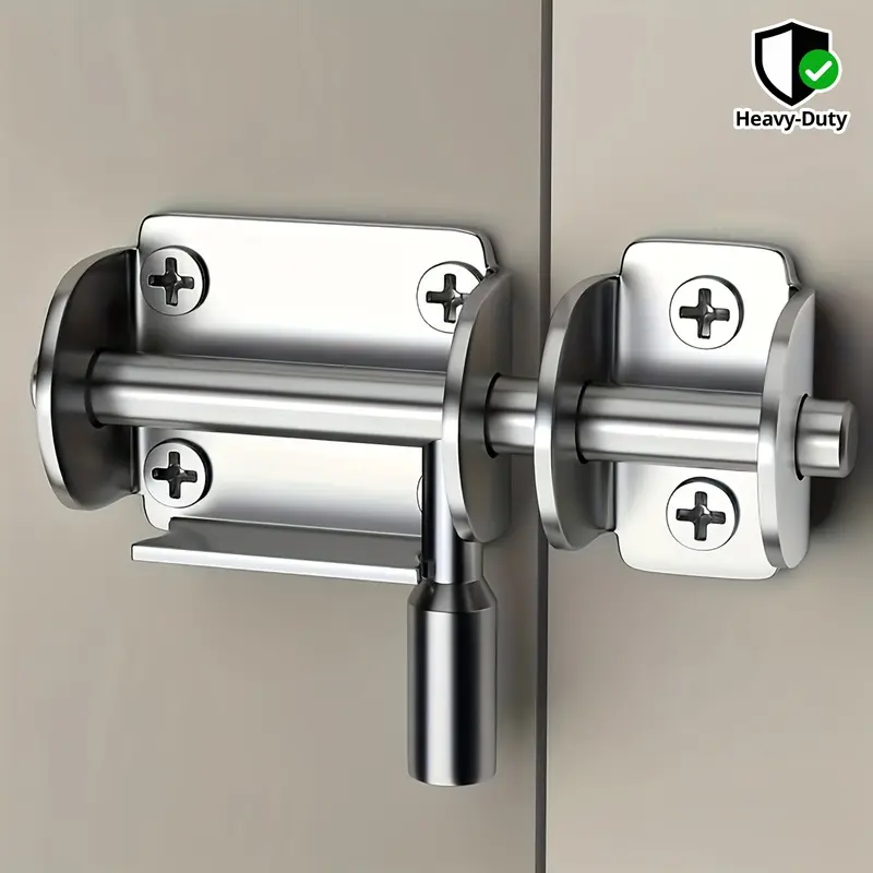 1pcs stainless steel lock semicircle: sliding bolt lock, wardrobe household anti-theft bolt, garden inner and outer doors, door barrel bolt lock, with heavy steel door for easy installation.