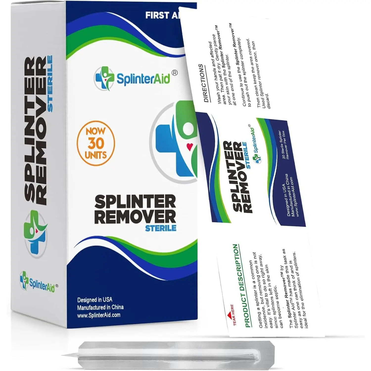Splinter Removal Kit, 30 Ct Pull Out Splinters, Sliver Remover