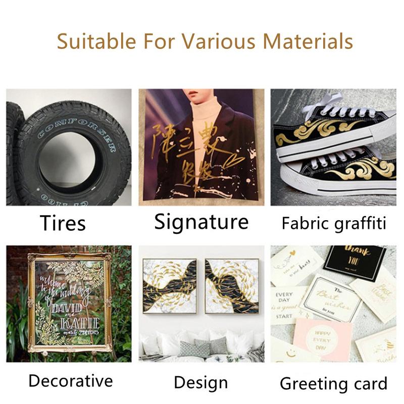 12pcs Water Based Low Odour Permanent Craftwork Pen, Durable Fine Point Tip Waterproof Marker Pen, Art Supplies For Student