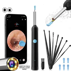Ear Wax Removal Tool with Camera - Portable Type-C Rechargeable Earpick, Waterproof Endoscope with HD Camera, 360° Wide Angle, Compatible with iPhone & Android