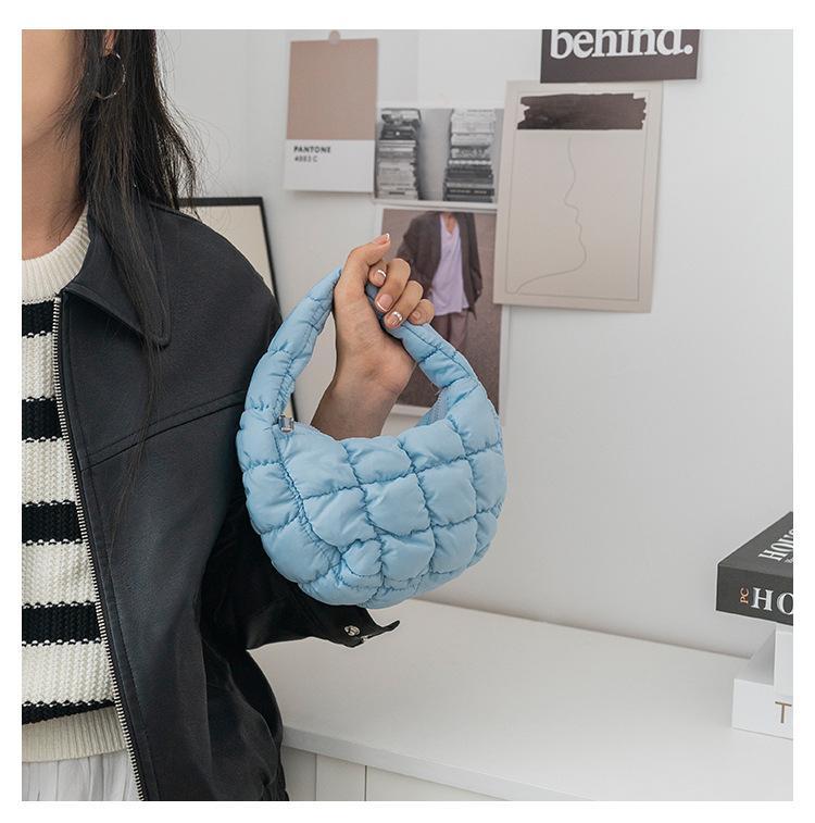 Fashion Quilted Shoulder Bags for Women Handbag Mini Cloud Pleated Bags Puffer Dumpling Bag Luxury Tote