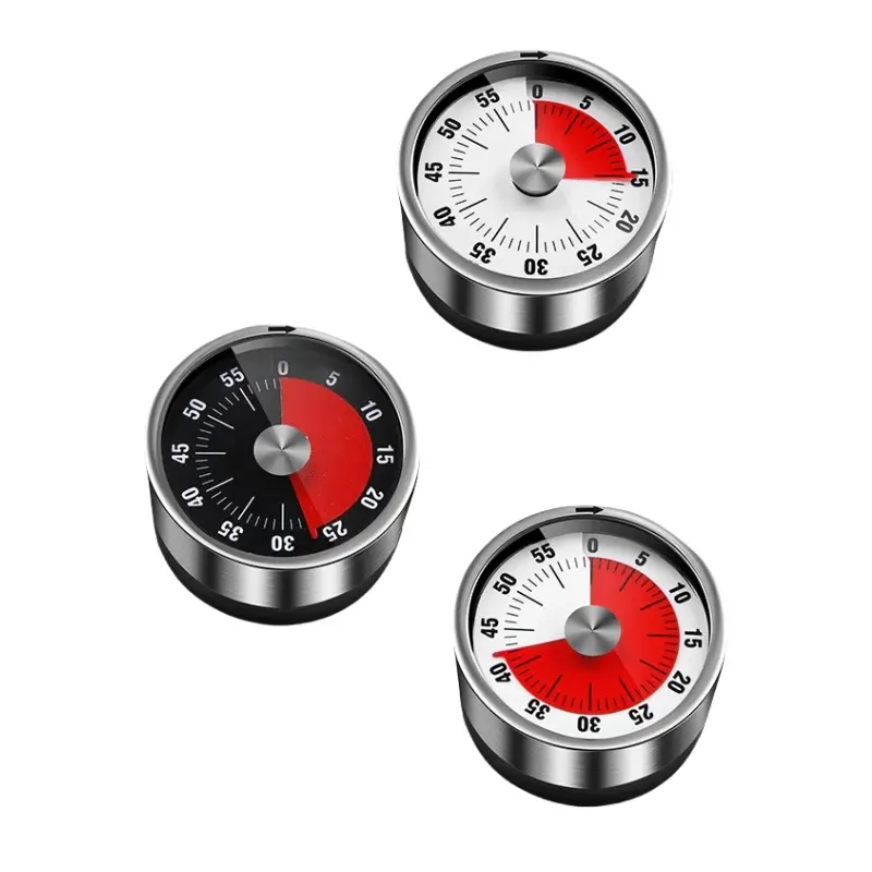 Stainless Steel Mechanical Kitchen Timer, 1pc Magnetic Kitchen Timer, Kitchen Countdown Timer for Home Dining Room Picnic