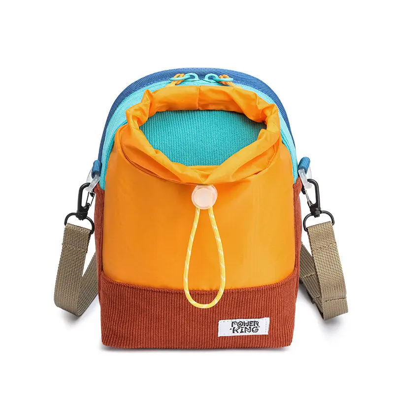 Color Block Ripstop Polyester Water Bottle Crossbody Bag - Mesh, Adjustable Strap, Multi-Compartment Casual Leisure Sling Pack for Hiking, Daily Outdoor Use b49061, Colorblock, Lightweight, Organized Gear, Crossbody Sling, Retro Look, Drawstring Zip, Unis