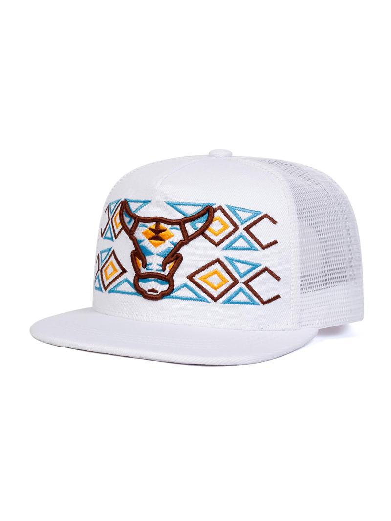 Unisex Vintage Bull Head & Letter Pattern Trucker Hat, Casual Outdoor Sports Hat for Men & Women, Fashion Accessories for Daily Wear, Trucker Hats Women