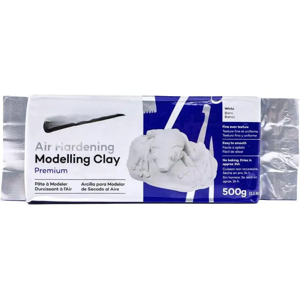 White Modelling Clay Air Dry by , 500g (1.1lb), Ideal  for Professional Artists