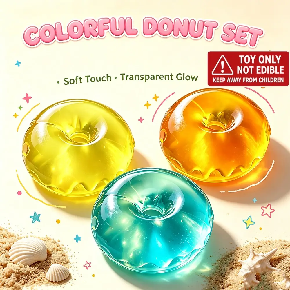 High Aesthetic Malt Sugar Donut Slow Rebound Stress Relief Toy, Portable Anxiety Relief, Finger Stress Toy, Birthday Party Gift