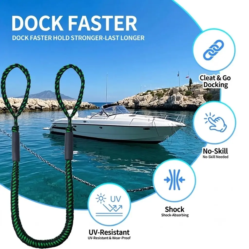 Bungee Line, Ideal for Jet Skiing and Boats, Durable Bungee Rope for Water Sports, Essential Gear for Marine Activities, Bungee Cord