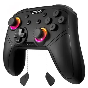 Controller For ,Compatible with  2//lite/OLED/steam/PC, Hall Effect joysticks,6-Axis Gyro,Wake up,Turbo,1000mAh , Programmable  Buttons(black)