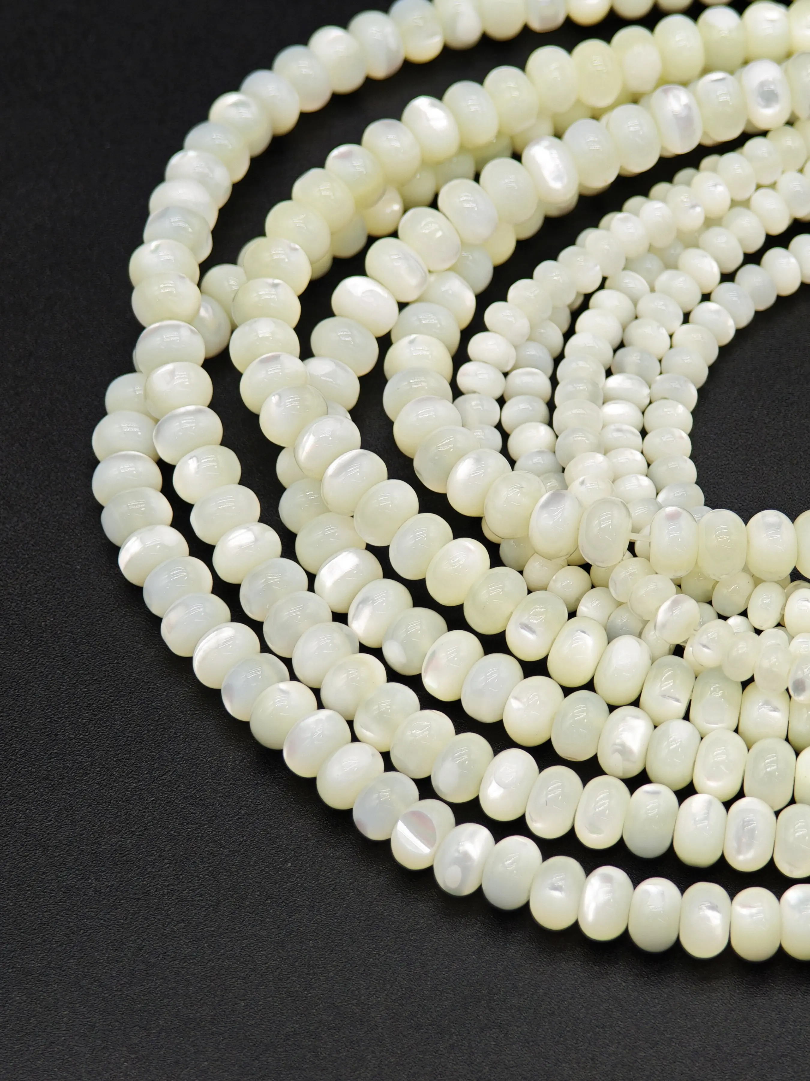 3x4mm 4x6mm Natural Freshwater Shell Abacus Beads, Loose Exquisite Beaded for Jewelry Making, DIY Beading Supplies, DIY Bracelet Necklace Earring Accessories