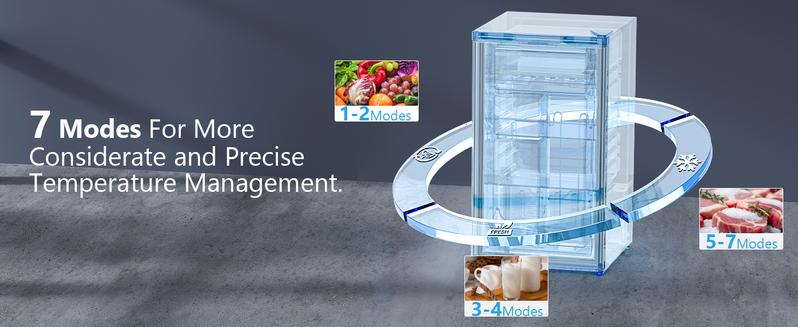 Kismile 3.2 Cu.Ft Mini Fridge with Freezer Single Reversible Door Compact Refrigerator Adjustable Thermostat 2 Removable Shelves Small Dorm Fridge for Bedroom Office Kitchen Dorm Black