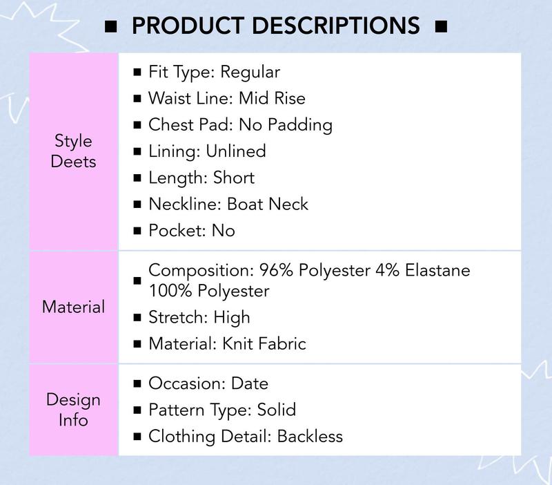 Cider Boat Neck Solid Backless Mini Dress