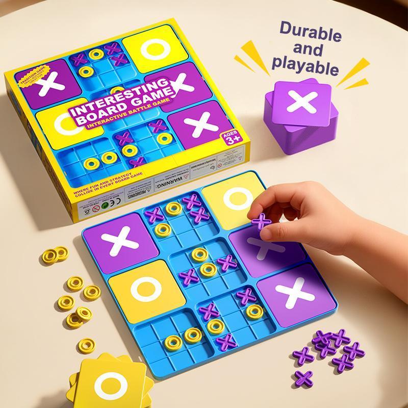 Color Tic-Tac-Toe Board – Ultimate 2-Player Educational Toy | Brain-Boosting Hand-Eye Coordination | Parent-Child Family Game Night | Portable Gift for Christmas, Easter & Back-to-School