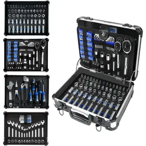 Mechanic Tool Set, 240-Pieces Universal Household Auto Repair Tool Kit with Heavy Duty Aluminium Tool Box