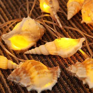 Ocean Real Conch 10 LED String Lights 9.0Ft Waterproof Battery Operated Warm White with Timer for Beach Themed Indoor Covered Outdoor Birthday Wedding Parties Decorationfidget toys