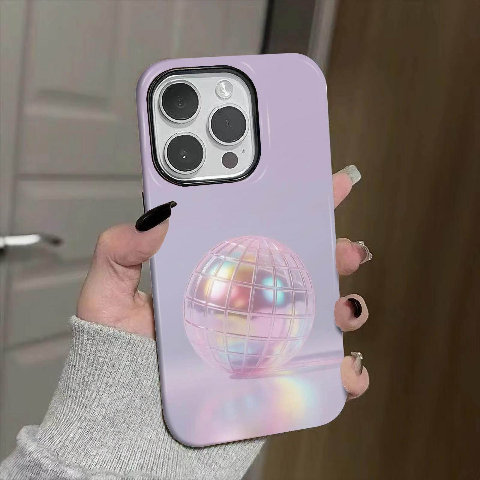 Holographic, disco ball Soft And Hard Two-In-One Film Printed Full Pattern Case For IPhone 16 15 14 13 1211 Pro Max Plus Phone Case