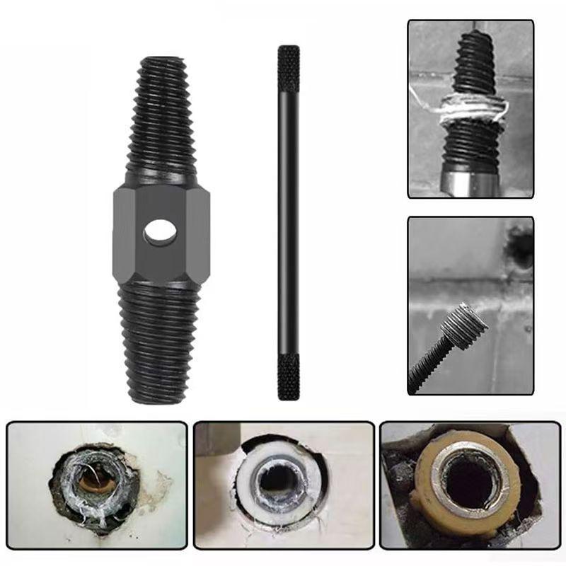 Faucet broken thread extractor, universal water pipe angle valve broken screw extractor, disassembly tap, broken thread removal tool