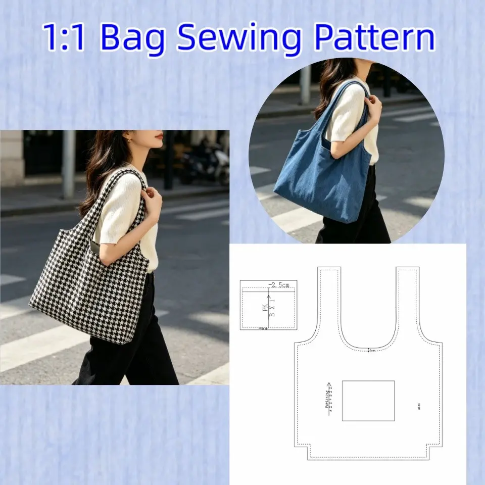 Handmade Bag Sewing Template, DIY Craft Kit for Unique Designs, Perfect for Custom Fabric Projects, Not Finished Bags