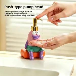 Cute Stylish Fish Hand Sanitizer Dispenser Cartoon Press Bottle for Home Bathroom Shower Gel Laundry Detergent Storage