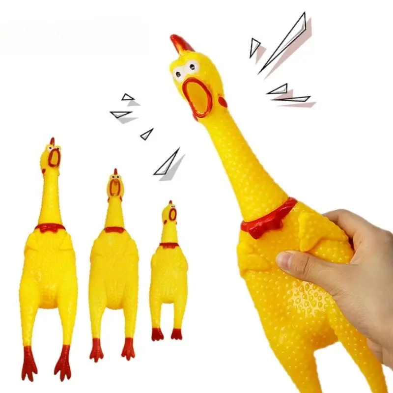 Pet Vent Toys Screaming Chicken Squeeze Sound Toy Pets Dog Toys Product Shrilling Decompression Tool Squeak Vent Chicken