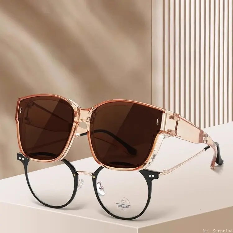 Foldable Over-Prescription Sunglasses with Polarized Lens & UV Protection, Unisex Eyewear for Daily Wear & Driving, Over Prescrip.