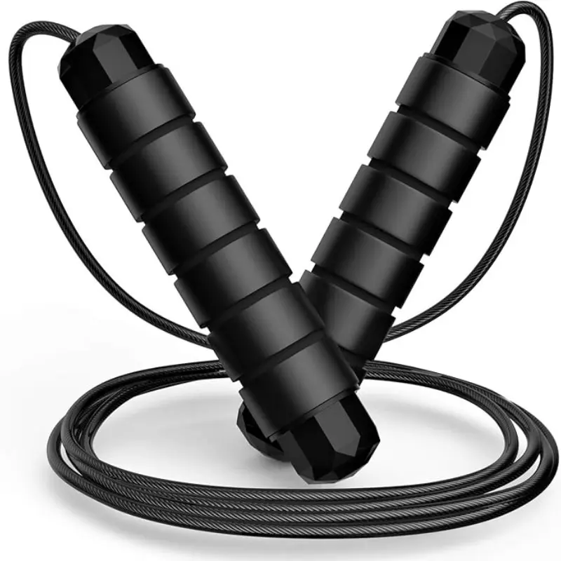 Anti-Tangle Fitness Skipping Rope with Ball Bearings, Adjustable Steel Rope with Foam Handle, Ideal for Home Gym Workout, Suitable for All Ages