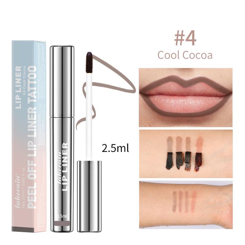 Peel-Off Lip Liner Pen, Non-Sticky Long-Lasting Matte Finish Lip Liner with Anti-Cup Staining