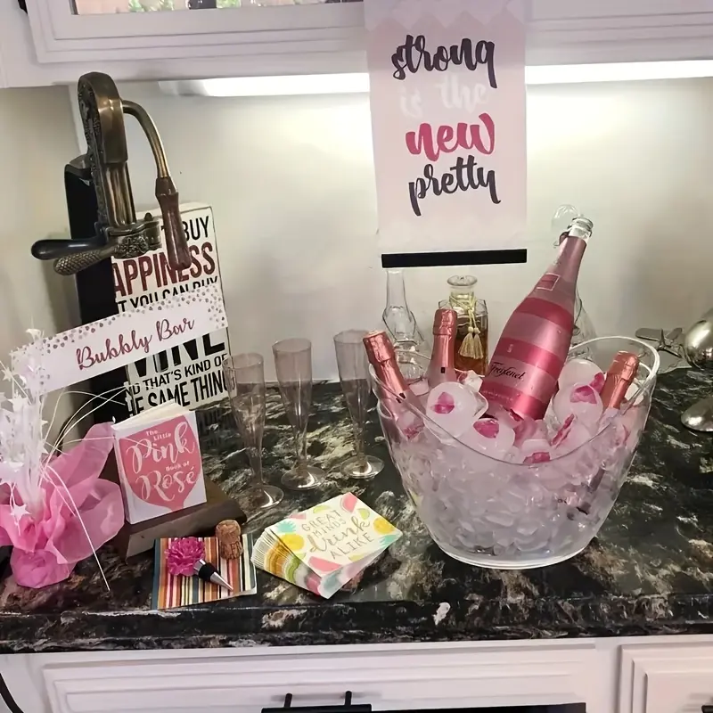 1 or 2 transparent ice buckets, beverage tubs for parties, acrylic ice buckets suitable for champagne, wine, beer and soda water, ideal for parties, bars and restaurants