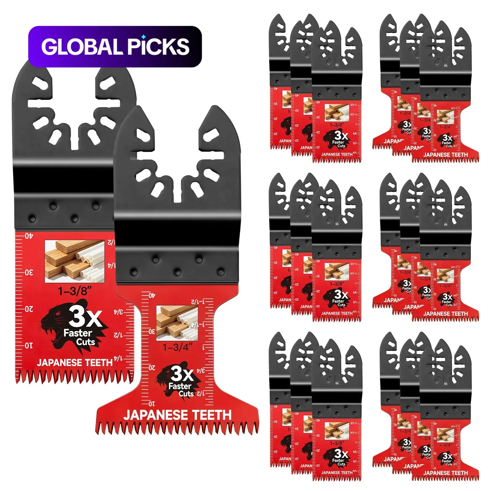 10/20/30/50 Pcs Multitool Professional Japanese Teeth Fast Cutting Oscillating Blade, Compatible with Major Tools, Durable Design, Heavy Duty