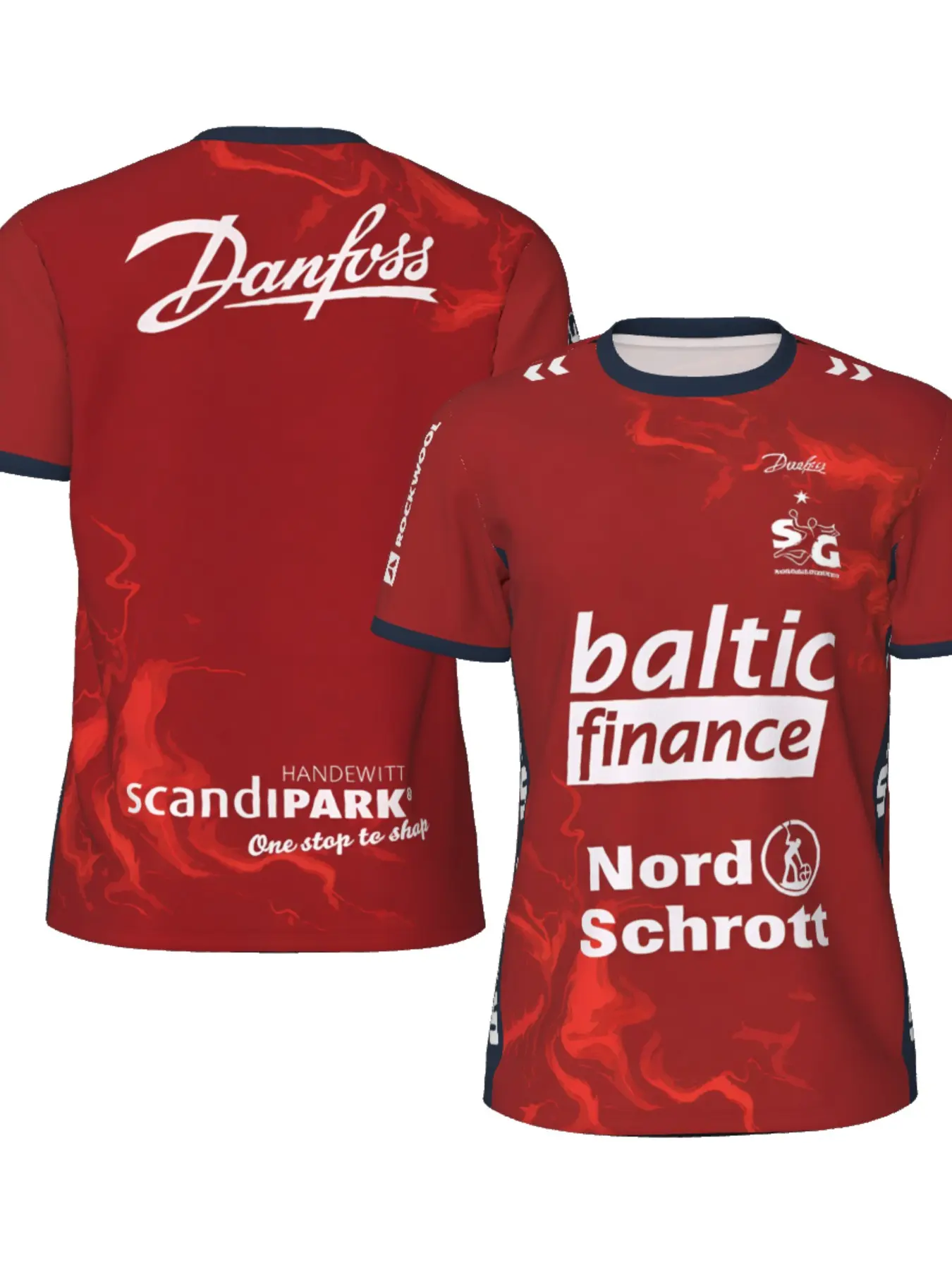 25-26 SG Flensburg-Handewitt home jersey handball match jersey Autumn Sports Dry Quickly athletic sports shirt Men's T-Shirt Short Sleeve Jersey Children's Clothing