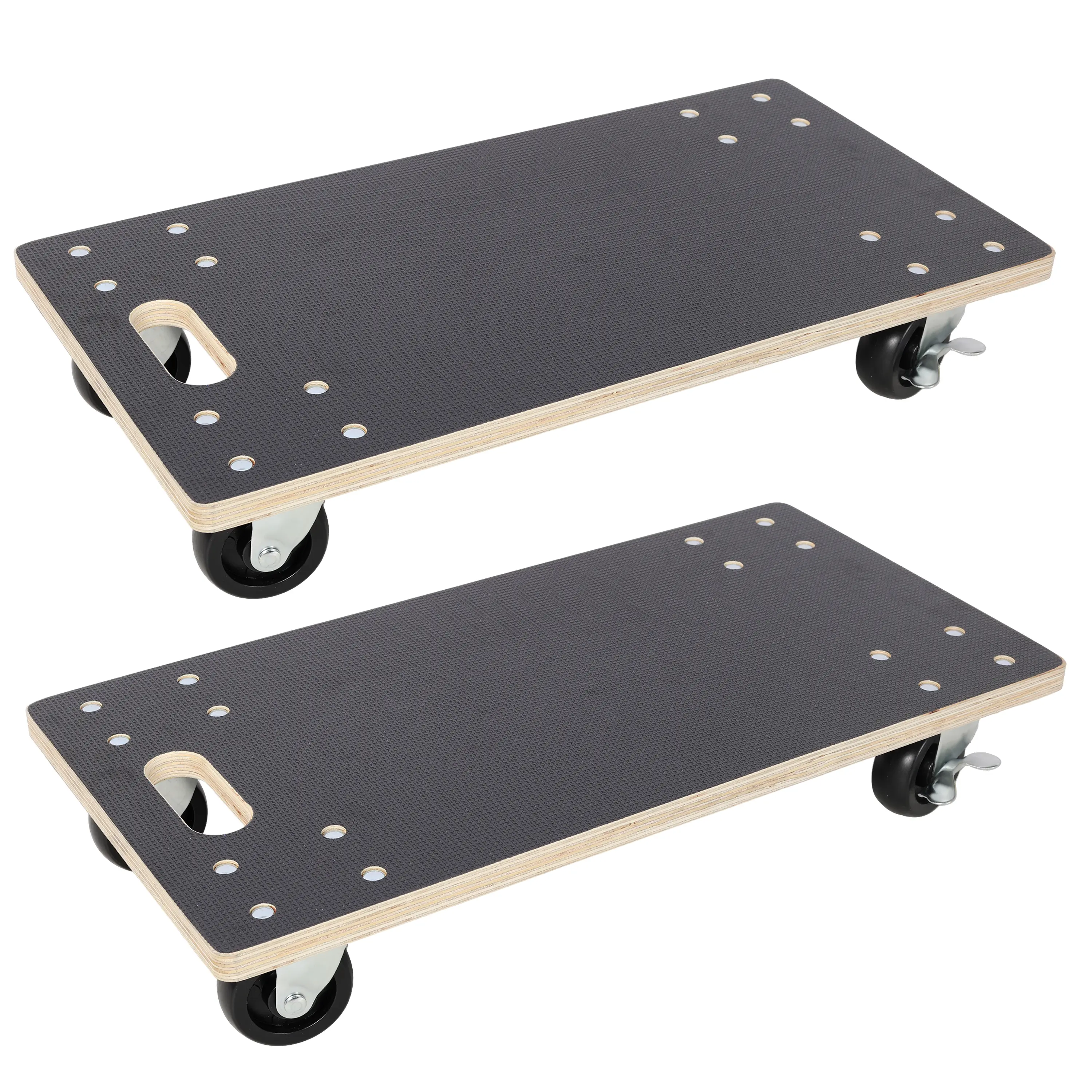 ARCH 2-Pack Heavy-Duty Wooden Furniture Moving Dolly, 22-1/2 x 11-3/8 inches, 4 PP Wheels with Locking Brakes, 1320Lbs Heavy-Duty Load Capacity, Durable Wood Construction, Multi-Surface Use, for Apartment & Commercial Spaces,sohochic