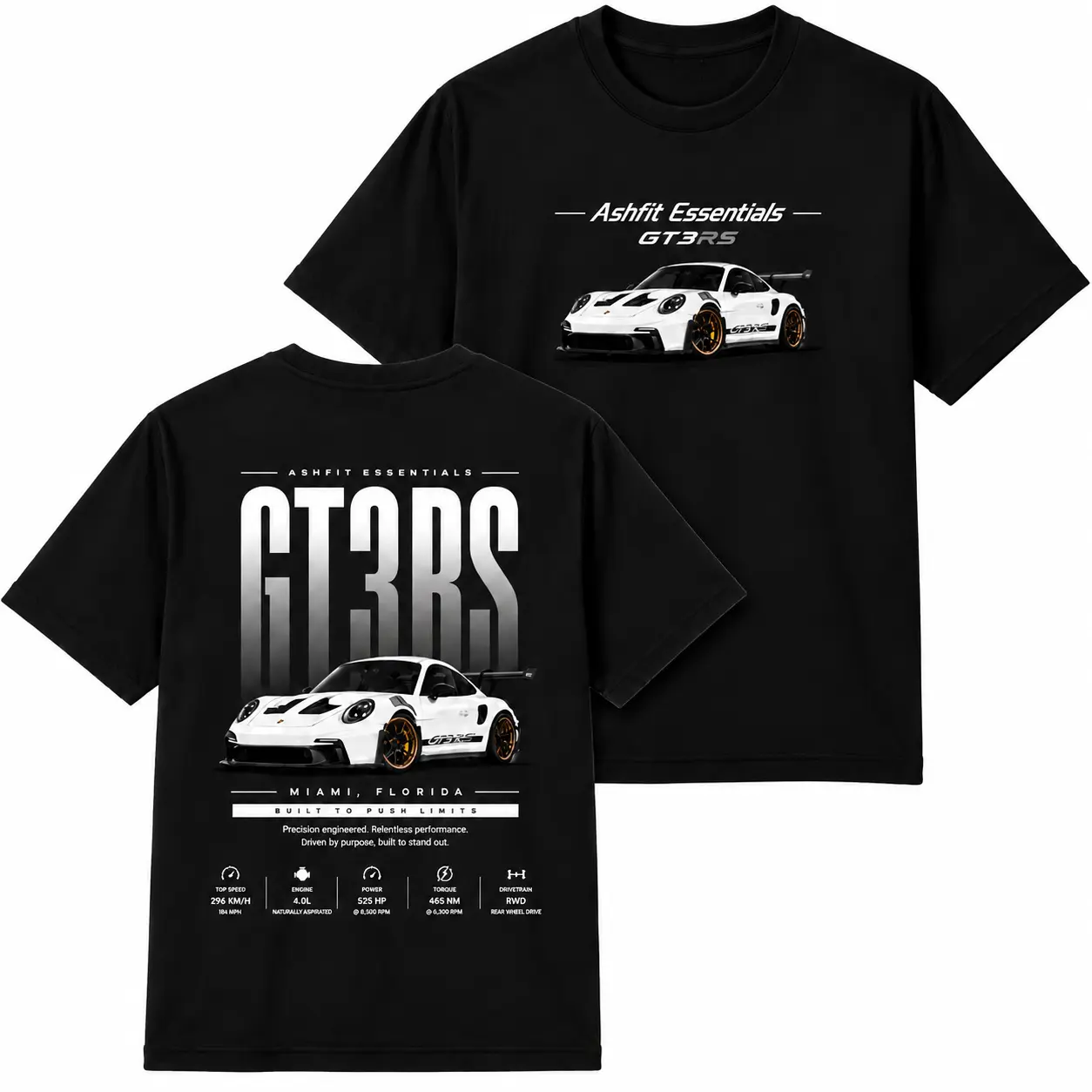 Unisex  GT3RS Racing Car Graphic Tee, 100% Cotton Short Sleeve Crew Neck Shirt, Sports Car Print T Shirt, Supercar Lover Vintage Tee, Motorsport Streetwear Shirt, Funny Graphic Tee, Good Graphic Tees, Trendy T Shirts, Oversized T Shirts, Comfort Fit
