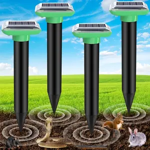 Solar-powered rodent repellent device - High-efficiency buzzing sound animal repellent device - Outdoor ground-mounted snake and rodent repellent device - Suitable for multiple scenarios - Rechargeable Repeller