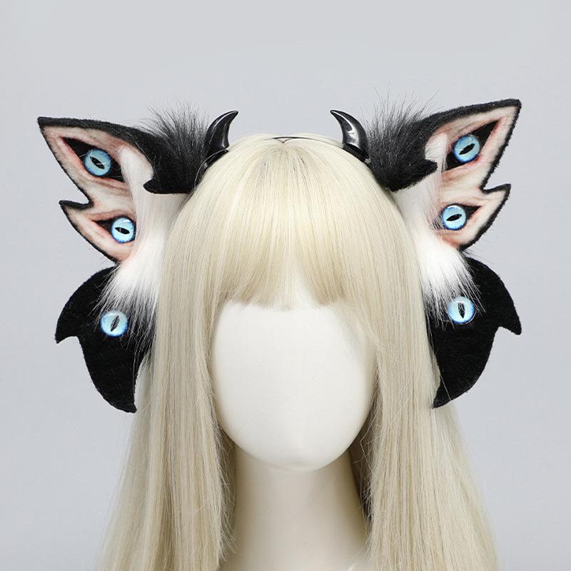 Devil Horn Design Hair Hoop, 1 Count Cute Animal Ear Design Hair Hoop, Fashion Hair Accessories for Cosplay Party Festival, Maleficent Wings, Creep Wolf Mask, Party Event Props, Party Supplies, Halloween, Animal Head Mask