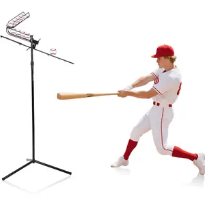 Baseball Soft Toss Pitching Machine |  System, Support Auto & Manual Ball Drop, Height Adjustable, Hold Up to 10 Balls, Baseball Hitting Swing Trainer for  Ages and Skill