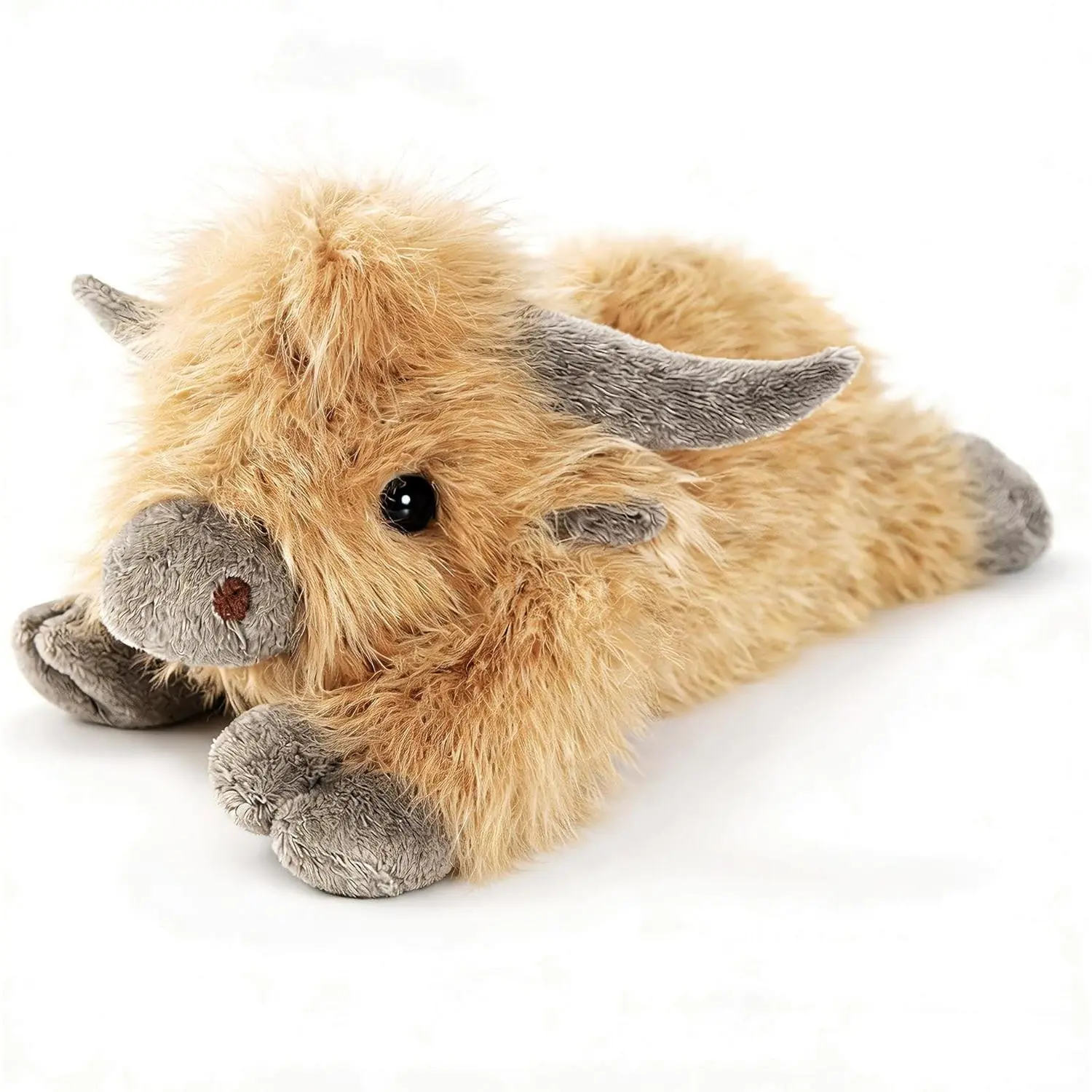 20" | 4 Pounds Highland Cow Weighted Stuffed Animals with Unscented Microwavable Heating Pad, Cute Coolable Heatable Weighted Plush Warm Gift for Kids & Adults