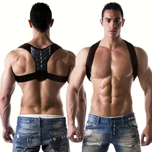 Posture Corrector Back Brace for Men and Women, Adjustable Posture Strap in Breathable Velvet for Lower Back Support and Body Shaping, Correction Posture