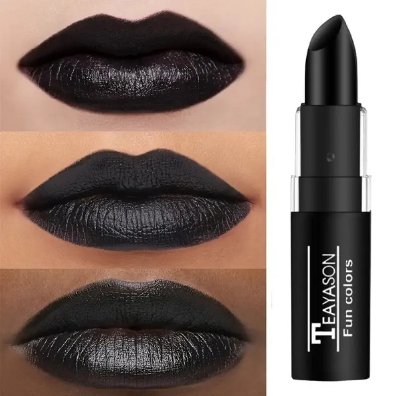 Black Matte Lipstick, Beauty Lipstick, Lip Products, Easy To Apply, Naturally Dimensional, Long-lasting Color Payoff, Compact Packaging, Perfect for Touch-ups, Holiday Makeup, Stage Makeup, Holiday Gift