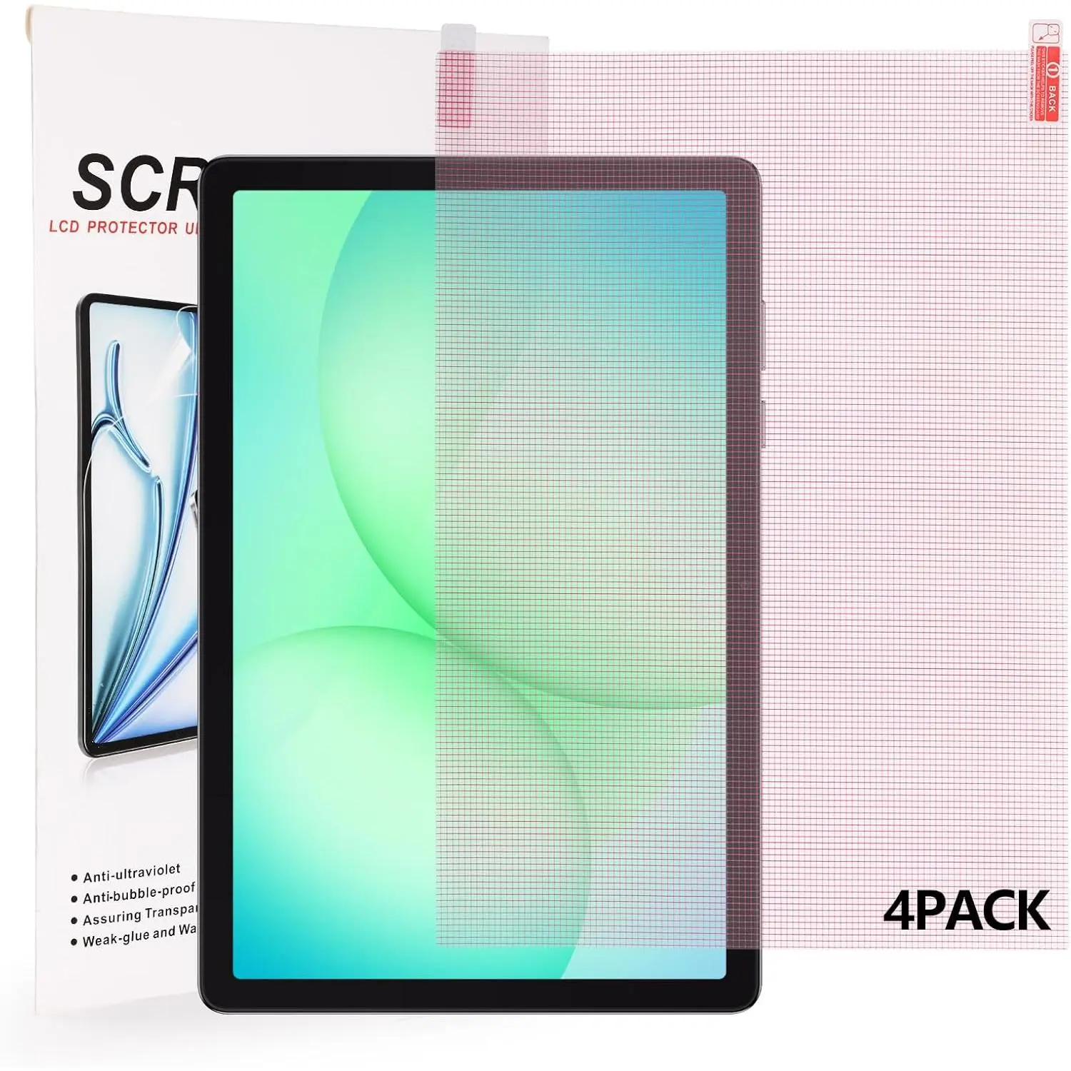 4-Pack Cut to Fit Screen Protector [295mm×210mm]  Plastic Trimmable Screen Protector Sheets, Anti-scratch Cuttable  Protective Film for Phone, GPS,  Watch, Tablet, Camera