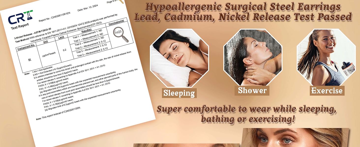 Jstyle Hypoallergenic Surgical Steel Earrings for Sensitive Ears Flat Back Stud Earrings for Women Small Stainless Steel Stud Hoop Screw Back Cartilage Earring Set for Multiple Piercing