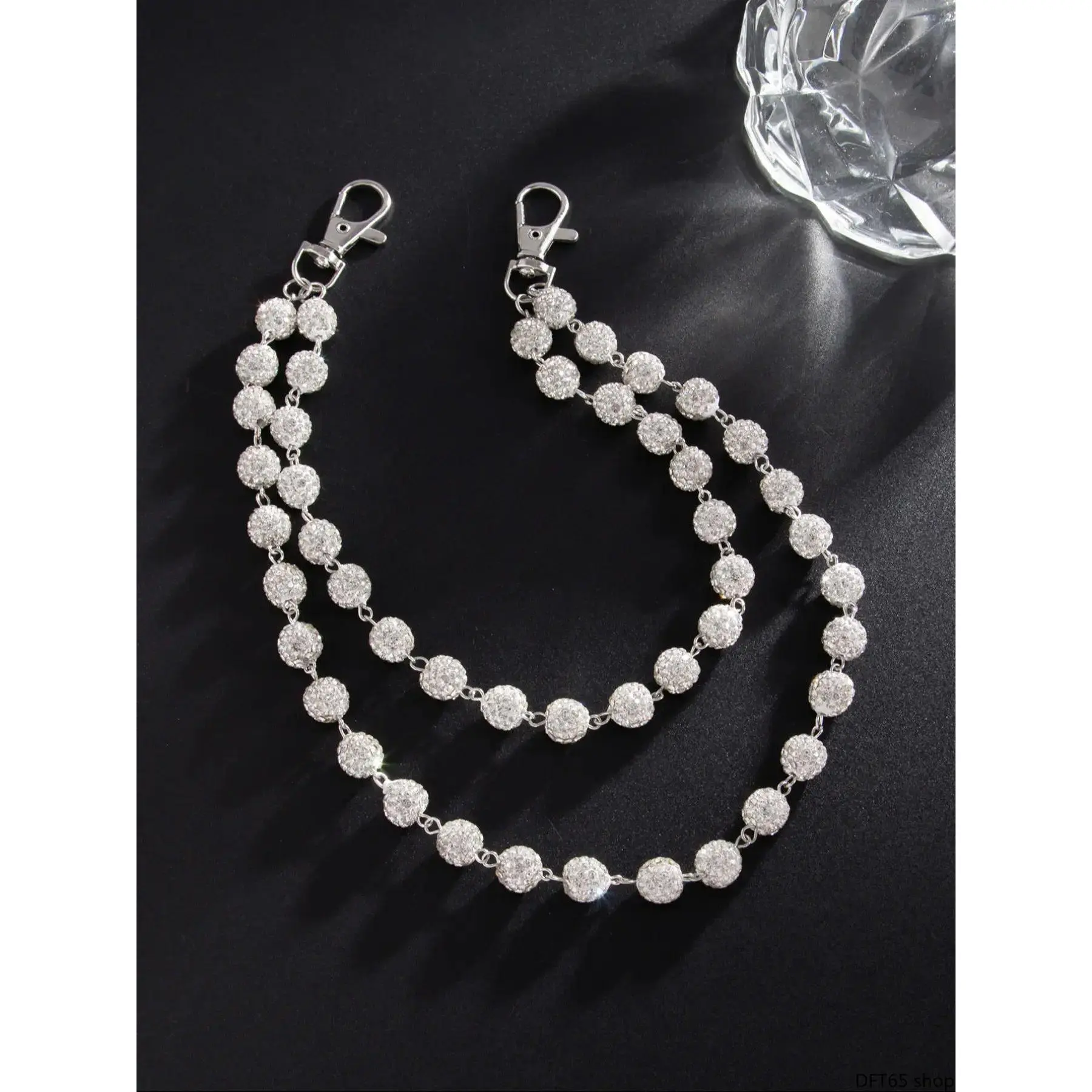 Shiny Acrylic Chain Purse Strap Accessory, Elegant Detachable Handbag Decoration Chain, Stylish Street‑Style Charm, Unisex Ornament For Decorating And Replacing Handbag Straps