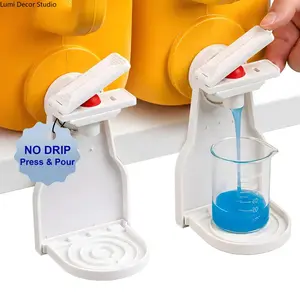 Laundry Detergent Dispenser Stand Cup Holder For Laundry Room Organization Liquid Soap Bottle Storage Rack With Nozzle Switch Drip Tray Mess Free Dispensing System Countertop Space Saving Cleaning Supply Organizer Durable Stable Design No Brand Statement