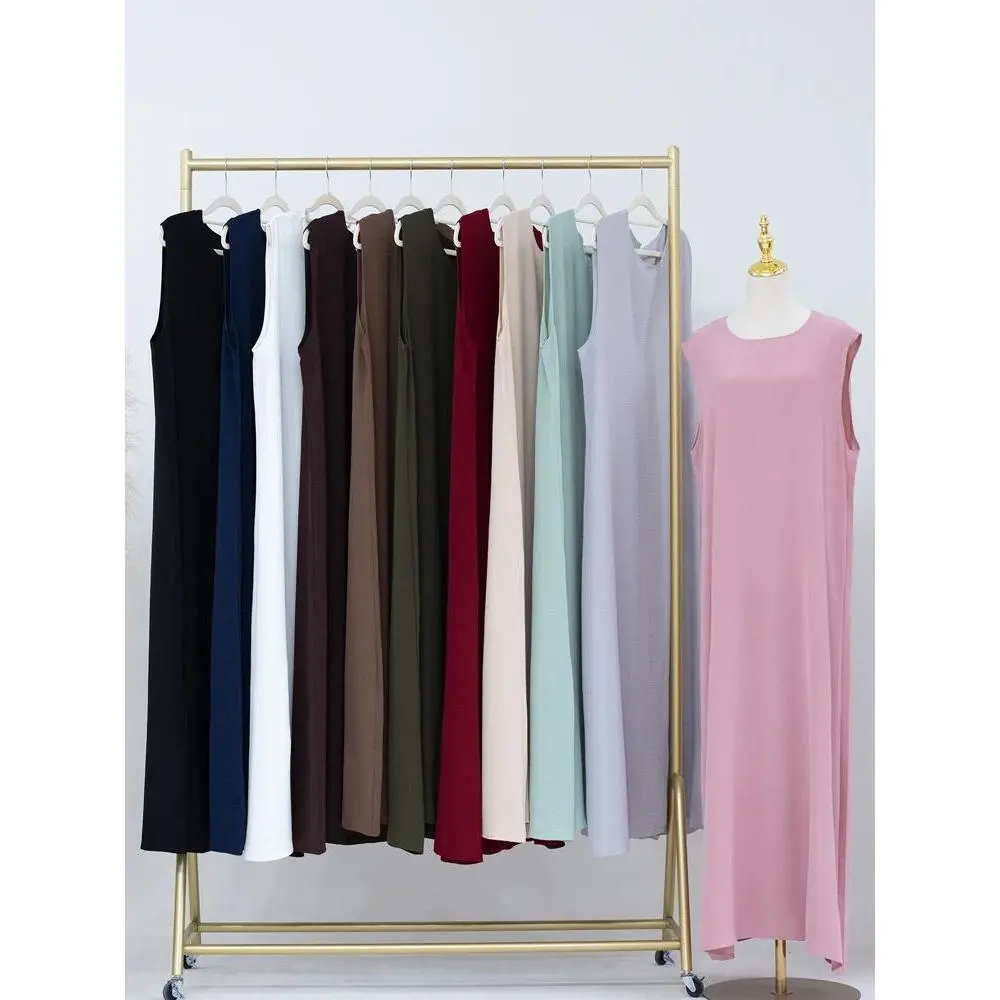 Ramadan Black White Dubai Prayer Clothes Women Turkey Islam Muslim Modest Jersey Under Abaya Dress Kebaya Robe Femme Musulmane