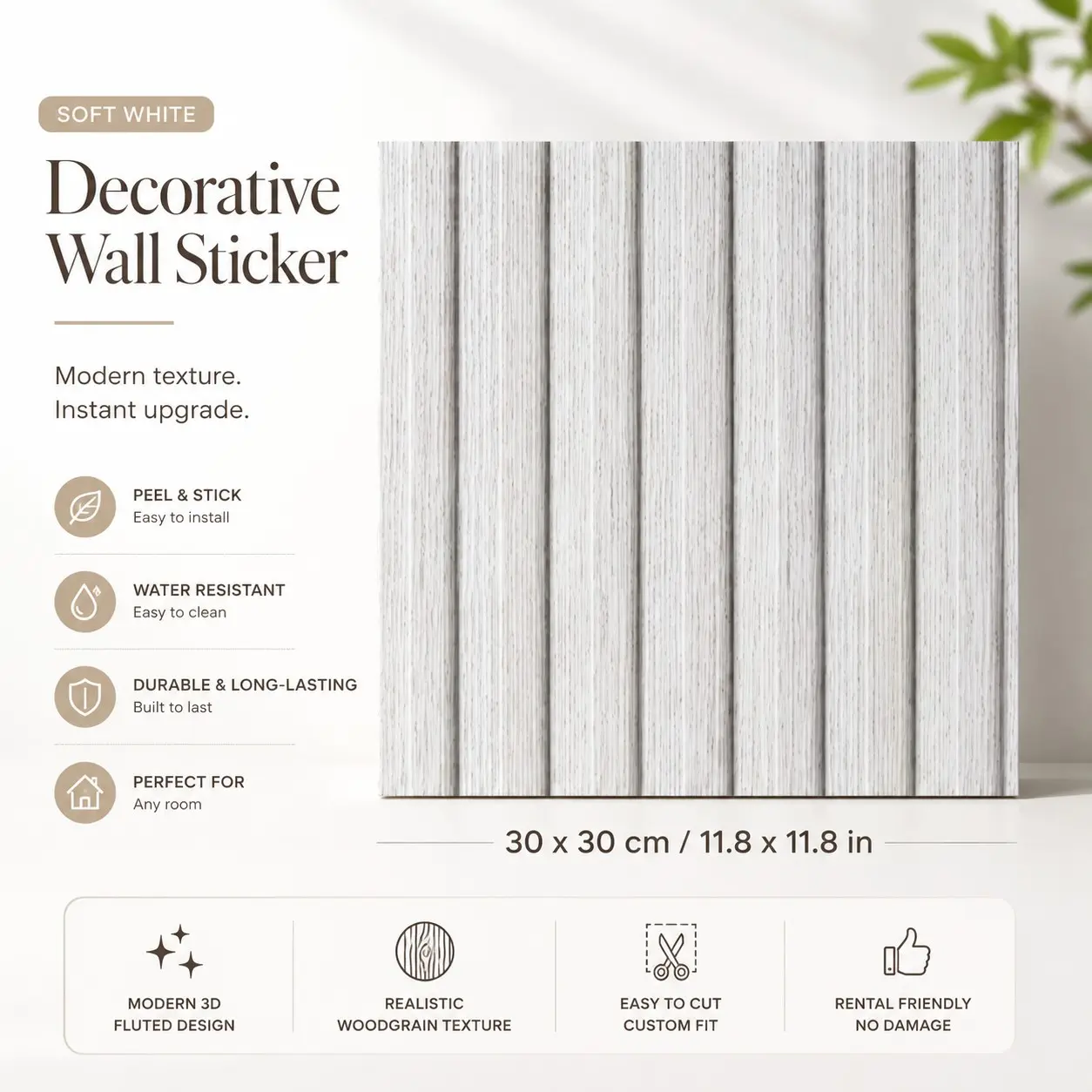 10pcs Self-Adhesive Removable PVC Wall Panels, Modern Texture Wallpaper, Easy Peel and Stick Decorative Boards, Ideal for Walls, Ceilings, Floors