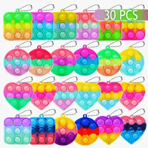 30PCS Bulk Fidget Toys, Party Favors for Kids, Birthday Party Toys, Small Classroom Prizes Box Fidgets Toys for Kids Toddlers Adult, Goodie Bag Stuffers, Treasure Chest, Bubbles Poppers,Relieve Stressfidget toys