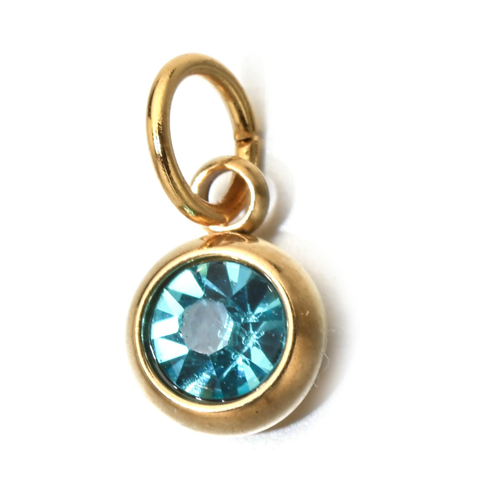 26 Initial Letters Stainless Steel Birthstone Pendant Necklace Dainty Clavicle Chain Ideal Gift For Mom