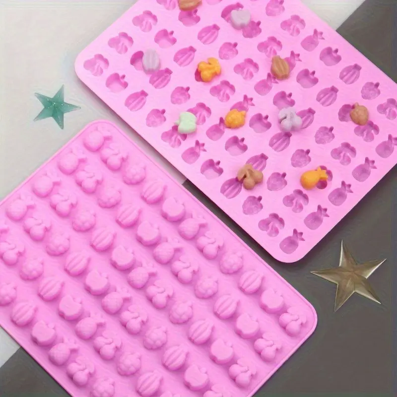 1pc Bear Candy Cake Mold Silicone Flexible, Non-Stick Fruit Silicone Molds, Includes Mini Dinosaur, Bear Shape, Heart, Mini Donut, Gummy Mold