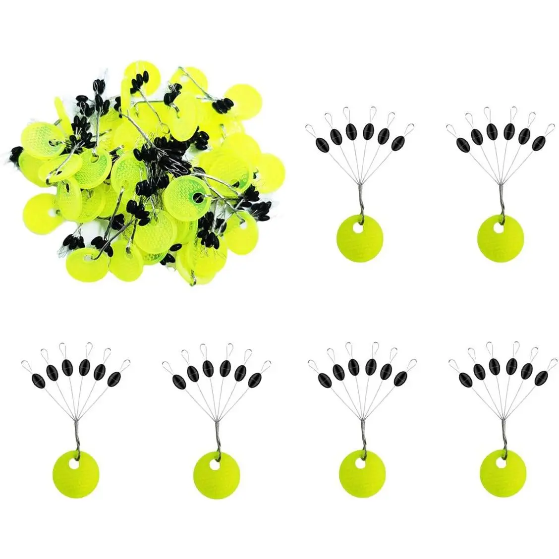 Fishing Bobber Stoppers Line Stops: 300 count Sinker Float Stops for Bass Fishing - Texas  Weight Stoppers Size Large Medium Small