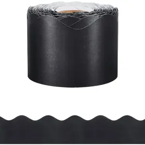 VEVOR Bulletin Board Borders, 6 Rolls 32.8 Feet Scalloped Bulletin Board Borders, Boho Rolled Border Trim with Wavy Line Design, Colorful Pastel Borders for School Classroom Party Wall Decoration